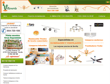 Tablet Screenshot of lamparasvillaverde.com